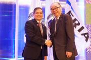 The Executive Director of the Department of Foreign Affairs for ASEAN Affairs, Mr Zaldy Patron, with Prof Nishimura